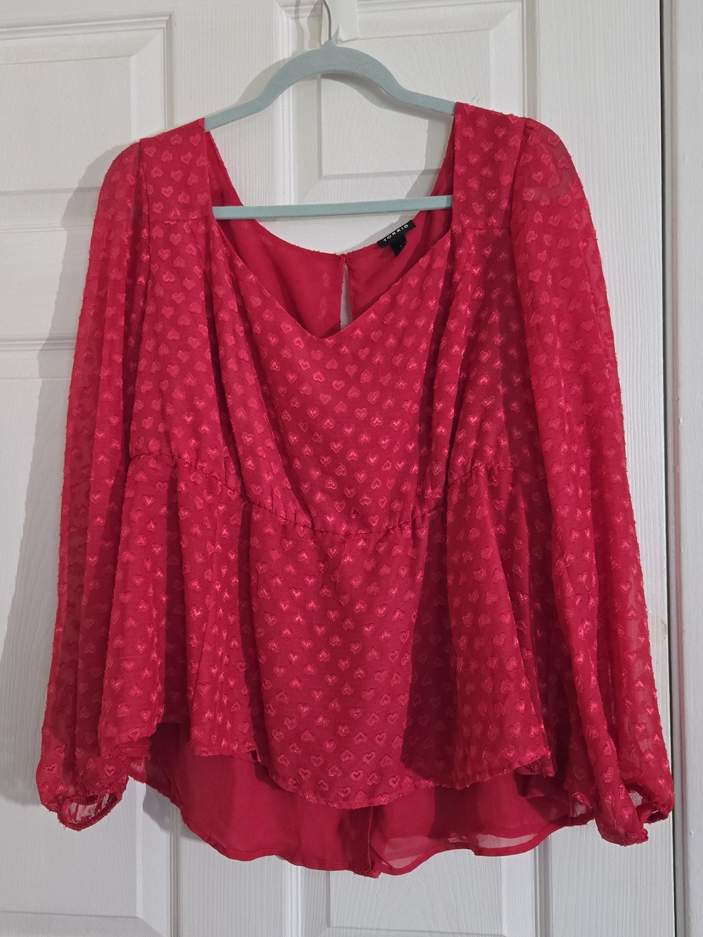 torrid Heart-Print Peplum Blouse